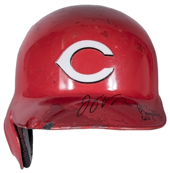 2012 Joey Votto Game Used and Signed Cincinnati Reds Batting Helmet Worn During Game 5 of the 2012 NLDS vs the Giants (MLB Authenticated & PSA/DNA)